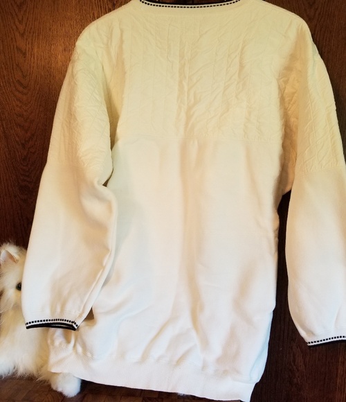 Sync white sweatshirt with quilted top - Picture 2 of 2